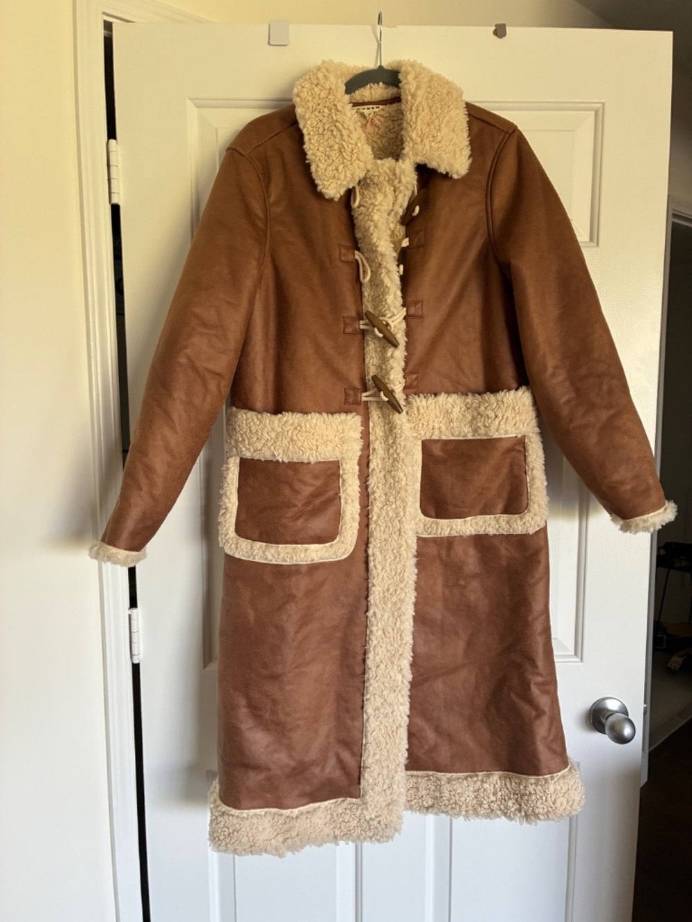 NWT Boden Borg Duffel Winter Coat in Sherpa Fleece 8 M - Picture 2 of 11